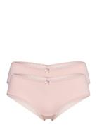 Double Pack: Brazilian Hipster Shorts Trimmed With Lace Trusser, Tanga Briefs Pink Esprit Bodywear Women