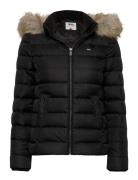 Tjw Basic Hooded Down Jacket Foret Jakke Black Tommy Jeans