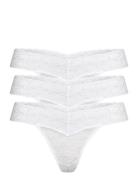 Brief Thong Low Lacey 3 Pack G-streng Undertøj White Lindex