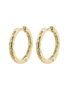 Elanor Rustic Texture Hoop Earrings Gold-Plated Accessories Jewellery Earrings Hoops Gold Pilgrim