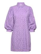 Slfsulla 3/4 Short Dress Ex Kort Kjole Purple Selected Femme