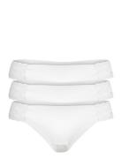 Brief Lace Invisible Thong Low G-streng Undertøj White Lindex