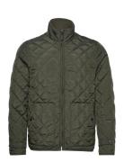 Fjord Quilted Reversible Jacket - G Quiltet Jakke Green Knowledge Cotton Apparel