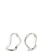 Alberte Organic Shape Hoop Earrings Accessories Jewellery Earrings Hoops Silver Pilgrim