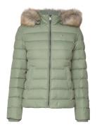 Tjw Basic Hooded Down Jacket Foret Jakke Green Tommy Jeans