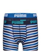 Puma Boys Basic Boxer Printed Strip Night & Underwear Underwear Underpants Blue PUMA