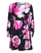 Slfaura-Sienna Ls Wrap Dress B Kort Kjole Multi/patterned Selected Femme