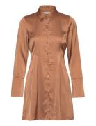 Anf Womens Dresses Kort Kjole Brown Abercrombie & Fitch
