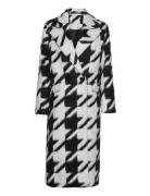 Mabel Houndstooth Co Outerwear Coats Winter Coats Multi/patterned AllSaints