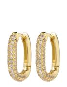 The Pave Chain Link Huggies-Silver Accessories Jewellery Earrings Hoops Gold LUV AJ