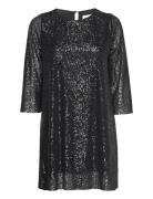 Dagmar Sequince Dress Kort Kjole Black Noella