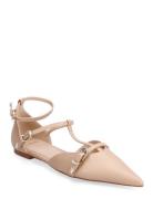 Shoes With Decorative Toe And Buckle Ballerinasko Ballerinaer Beige Mango