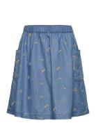 Sgdizzy Chambray Skirt Dresses & Skirts Skirts Short Skirts Blue Soft Gallery