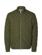 Slhjohn New Quilted Jacket Ex Quiltet Jakke Khaki Green Selected Homme