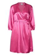 Moia Wrap Dress Kort Kjole Pink Noella