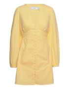 Vimalina L/S Puff Sleeve Short Dress/Ka Kort Kjole Yellow Vila