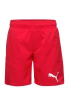 Puma Swim Boys Medium Length Shorts Badeshorts Red Puma Swim