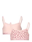Nkfstrap Short Top 2P Strawberry Night & Underwear Underwear Tops Pink Name It