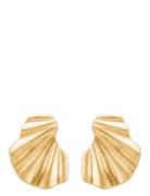 Wave Earring Accessories Jewellery Earrings Studs Gold Enamel Copenhagen