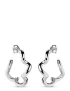 Curly Hoops Accessories Jewellery Earrings Hoops Silver Enamel Copenhagen