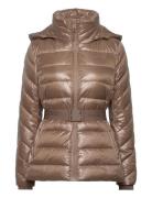 Ess Belted Padded Lw Jacket Foret Jakke Brown Calvin Klein