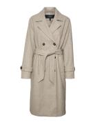 Vmfortunevega Long Trenchcoat Ga Noos Outerwear Coats Winter Coats Grey Vero Moda