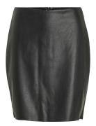 Vidagmar Hw Coated Skirt - Noos Kort Nederdel Black Vila