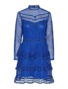 Yasalberta Ls New Lace Dress Kort Kjole Blue YAS