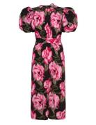 Jacquard Bell Maxi Dress Maxikjole Festkjole Pink ROTATE Birger Christensen