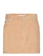 Tjw Cord Mini Skirt Kort Nederdel Beige Tommy Jeans