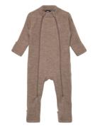 Wool Suit Jumpsuit Beige Mikk-line