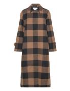 Slfevana Long Wool Coat Outerwear Coats Winter Coats Brown Selected Femme