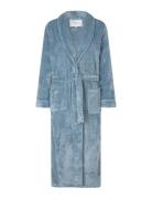 Long Fleece Robe Morgenkåbe Blue Rosemunde