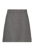Slfhera-Ula Hw Mini Wool Skirt Kort Nederdel Black Selected Femme