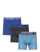 Cotton Stretch Boxer 3P Boxershorts Navy Björn Borg