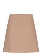 Slfrita Mw Short Skirt Camel Mel Noos Kort Nederdel Beige Selected Femme