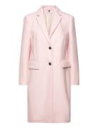 Classic Light Wool Blend Coat Outerwear Coats Winter Coats Pink Tommy Hilfiger