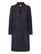 Classic Light Wool Blend Coat Outerwear Coats Winter Coats Navy Tommy Hilfiger
