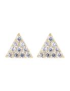 Triangle Crystal Earring Accessories Jewellery Earrings Studs Gold By Jolima