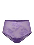 Lace Highwaist Briefs Trusser, Tanga Briefs Purple Understatement Underwear