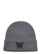 Vin Logo Beanie Accessories Headwear Beanies Grey Double A By Wood Wood