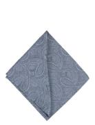 Paisley Silk Pocket Square Brystlommetørklæde Navy Portia 1924