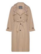 Carchloe Trenchcoat Single B.otw Trenchcoat Frakke Beige ONLY Carmakoma