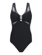 Sunyani/Shaping Shaping Swimsuit Badedragt Badetøj Black Dorina