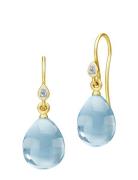 Prima Ballerina Earrings - Gold/Ocean Ørestickere Smykker Blue Julie Sandlau