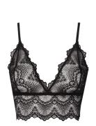 Saboteur Lace Bralette Top Lingerie Bras & Tops Soft Bras Bralette Black Understatement Underwear