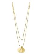 Casey Coin Pendant Necklace 2-In-1 Accessories Jewellery Necklaces Dainty Necklaces Gold Pilgrim