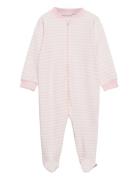 Nightsuit W.zipper & Foot Pyjamas Sie Jumpsuit Pink Fixoni