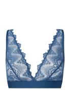 Stormy Sky Plunge Bralette Lingerie Bras & Tops Soft Bras Bralette Blue Understatement Underwear