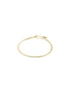 Joanna Recycled Flat Snake Chain Bracelet Accessories Jewellery Bracelets Chain Bracelets Gold Pilgrim